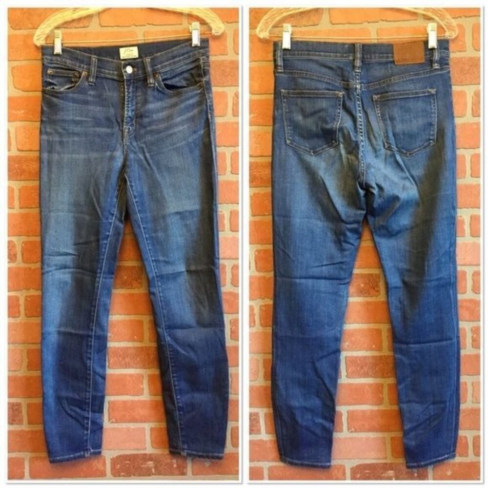J Crew Lookout High Rise Skinny Jeans Womens Blue Size 27